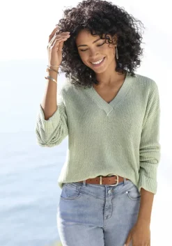 V-Ausschnitt-Pullover