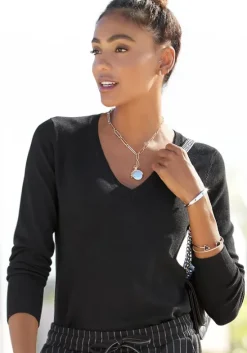 V-Ausschnitt-Pullover